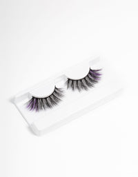 Purple Accent Fake Eyelashes - link has visual effect only