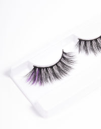 Purple Accent Fake Eyelashes - link has visual effect only