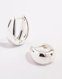 Silver Plated Boho Taper Hoop Earrings - link has visual effect only