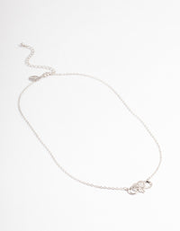 Rhodium Infinity Heart Diamante Necklace - link has visual effect only