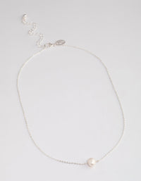 Silver Freshwater Pearl Necklace - link has visual effect only