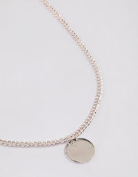 Silver Solid Disc Necklace - link has visual effect only