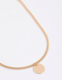 Gold Solid Disc Necklace - link has visual effect only