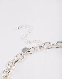 Silver Cable Chain Necklace - link has visual effect only