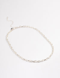 Silver Intertwined Chain Necklace - link has visual effect only