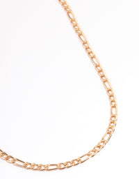 Gold Classic Figaro Chain Necklace - link has visual effect only