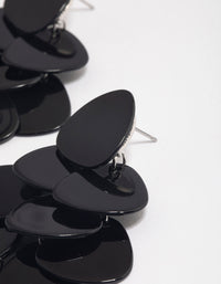 Gunmetal & Black Shelly Drop Earrings - link has visual effect only