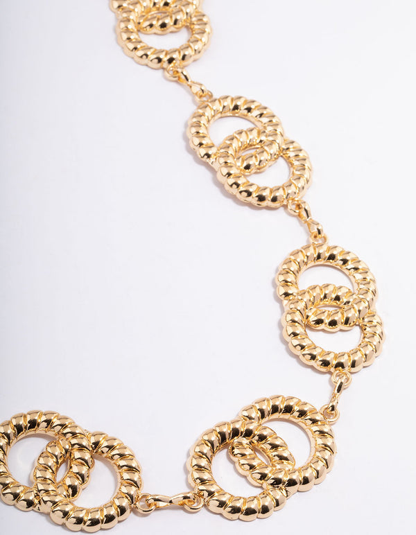 Gold Molten Double Link Chain Belt