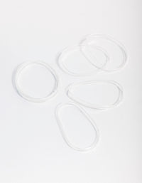 Clear Plastic Mini Hair Elastics 60pk - link has visual effect only