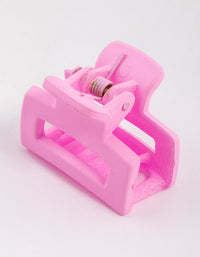 Pink Mini Rectangle Claw Clip - link has visual effect only