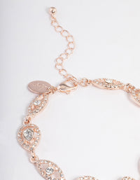 Rose Gold Teardrop & Eye Diamante Necklace - link has visual effect only