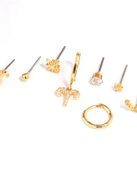 Gold Plated Aries Star Sign Ear Stackers - link has visual effect only