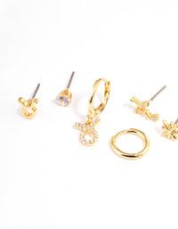 Gold Plated Taurus Star Sign Ear Stackers - link has visual effect only