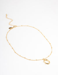 Letter 'O' Gold Plated Bamboo Initial Necklace - link has visual effect only