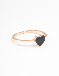 Gold Enamel Heart Ring - link has visual effect only