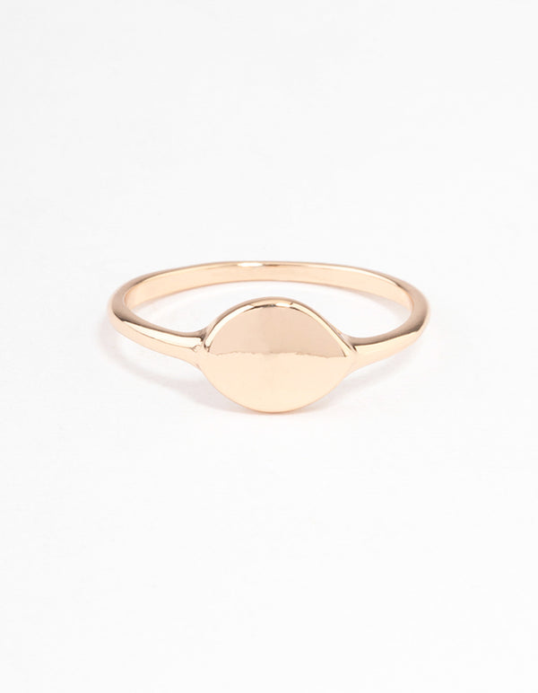 Gold Rounded Metal Ring