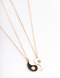 Gold Yin & Yang Flower Necklace Pack - link has visual effect only