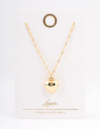 Gold Plated Heart Necklace - link has visual effect only