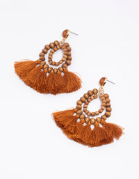 Gold Fringe Ball Drop Earrings - link has visual effect only