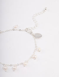 Silver Plated Pearl Droplet Bracelet - link has visual effect only