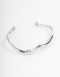 Rhodium Melted Cuff Bangle - link has visual effect only