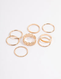 Gold Classic Braid Ring 8-Pack - link has visual effect only