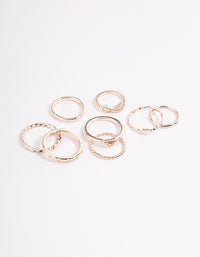 Rose Gold Infinity & Heart Ring 8-Pack - link has visual effect only