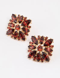 Gold Statement Stud Earrings - link has visual effect only