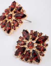 Gold Statement Stud Earrings - link has visual effect only