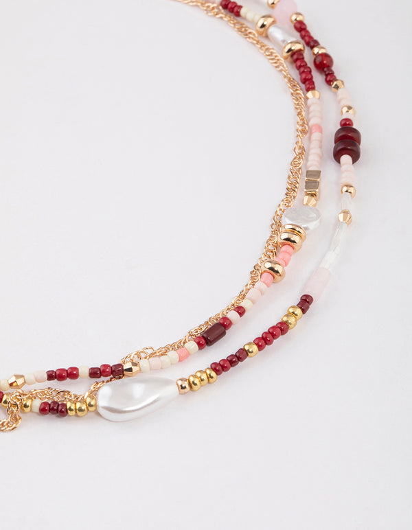 Gold Bead & Pearl Choker Pack