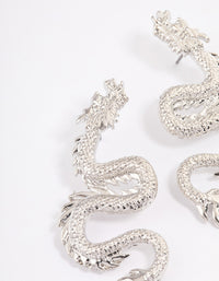 Silver Dragon Stud Earrings - link has visual effect only