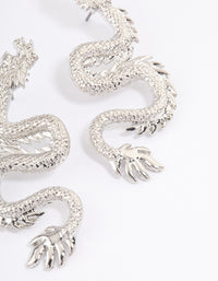 Silver Dragon Stud Earrings - link has visual effect only