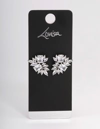 Silver Statement Cluster Earrings - link has visual effect only