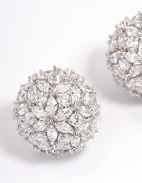 Silver Dome Sparkle Earrings - link has visual effect only