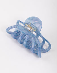 Blue Acrylic Round Cut Out Claw Clip - link has visual effect only