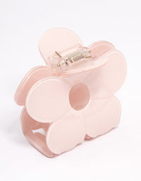 Acrylic Pink Cut Out Flower Claw Clip - link has visual effect only