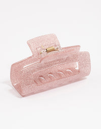 Plastic Pink Glitter Claw Clip - link has visual effect only