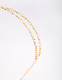 Gold Cross Diamante Headband - link has visual effect only