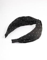 Fabric Velvet Diamante Headband - link has visual effect only