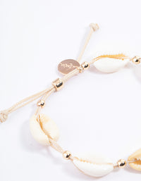 Gold Shell Toggle Bracelet - link has visual effect only