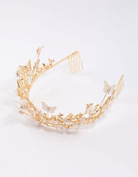 Gold Flower Butterfly Crown - link has visual effect only