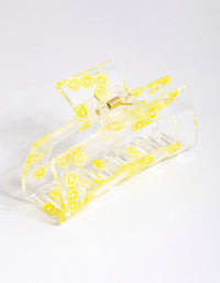 Acrylic Rectangle Lemon Claw Clip - link has visual effect only