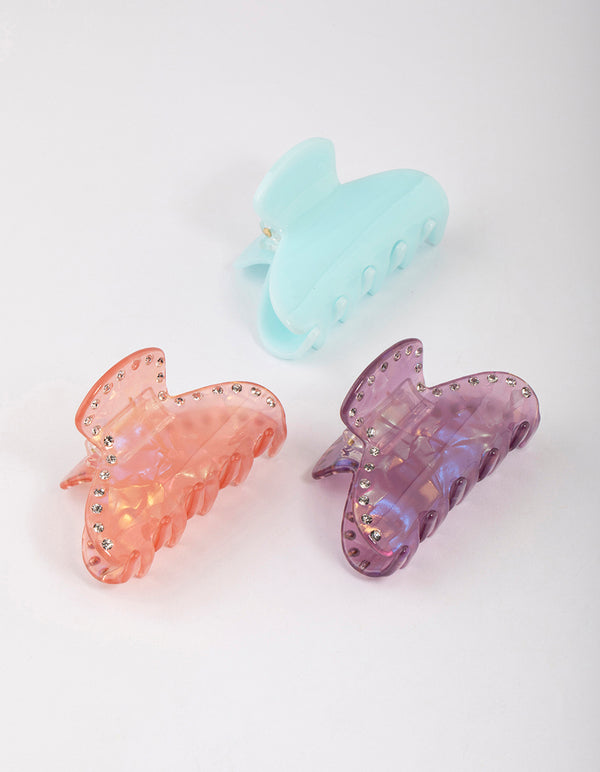 Acrylic Tiny Crystal Claw Clip Pack