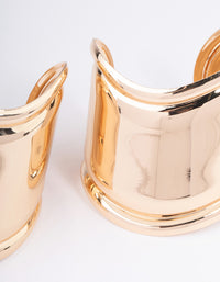 Gold Statement Wave Cuff Bangle Pack - link has visual effect only