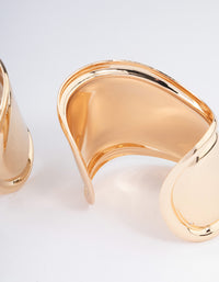 Gold Statement Wave Cuff Bangle Pack - link has visual effect only