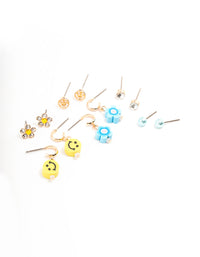 Gold Novelty Earrings 6-Pack - link has visual effect only