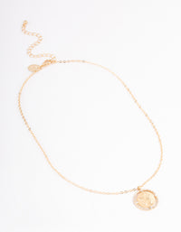 Gold Diamante Butterfly Disc Necklace - link has visual effect only