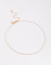 Gold Mini Pearl Choker - link has visual effect only