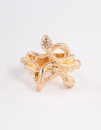 Gold Twisted Snake Ring - link has visual effect only