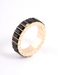 Black Baguette Band Ring - link has visual effect only